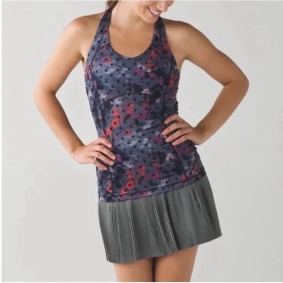 Lululemon Kanto Catch Me Tank Windy Blooms Regal Plum Size 8 - Picture 3 of 5